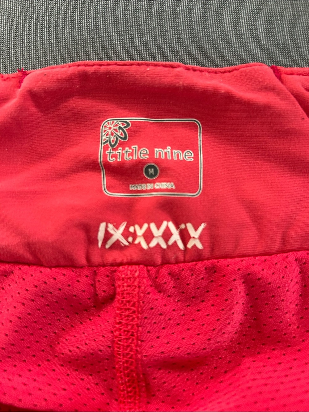 Title Nine Red Athletic/Tennis Skirt with Attached Spandex, Zip Pocket. Medium - Picture 5 of 9